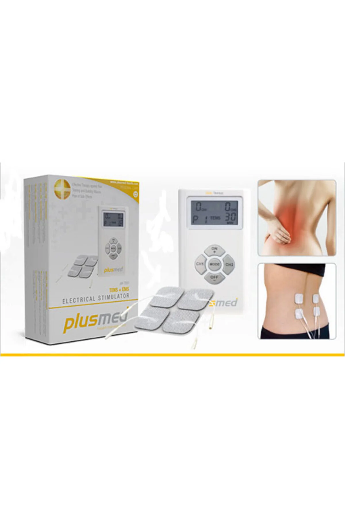 PlusMed Stimulatörlü Tens Ve Ems Cihazı Ikili Terapi Pm-te01